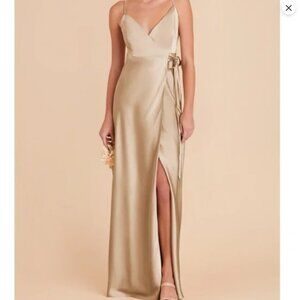Birdy Grey Cindy Shiny Satin Dress- Gold, Size XXL NWT